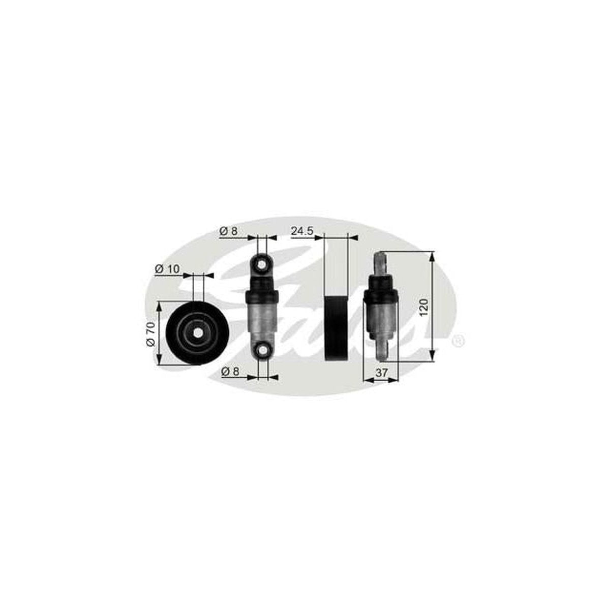Gates Automatic Belt Tensioner 38244