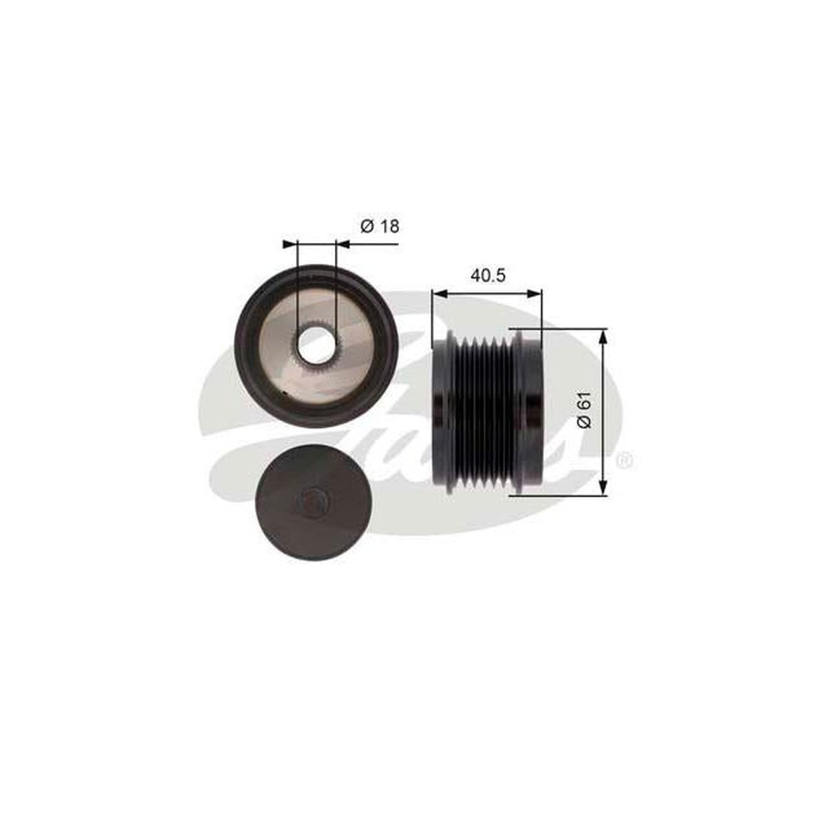 Gates Overrunning Alternator Pulley OAP7103