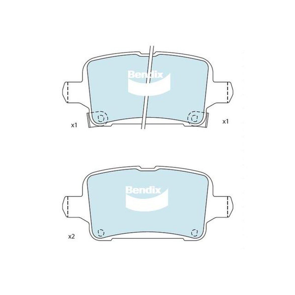 Bendix General CT Brake Pad Rear SET DB2488 GCT