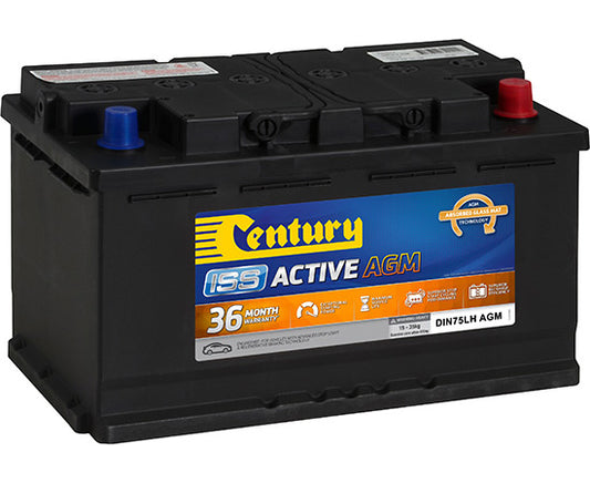 Century Batteries Battery-Iss + Hybrid 106124 DIN75LH AGM