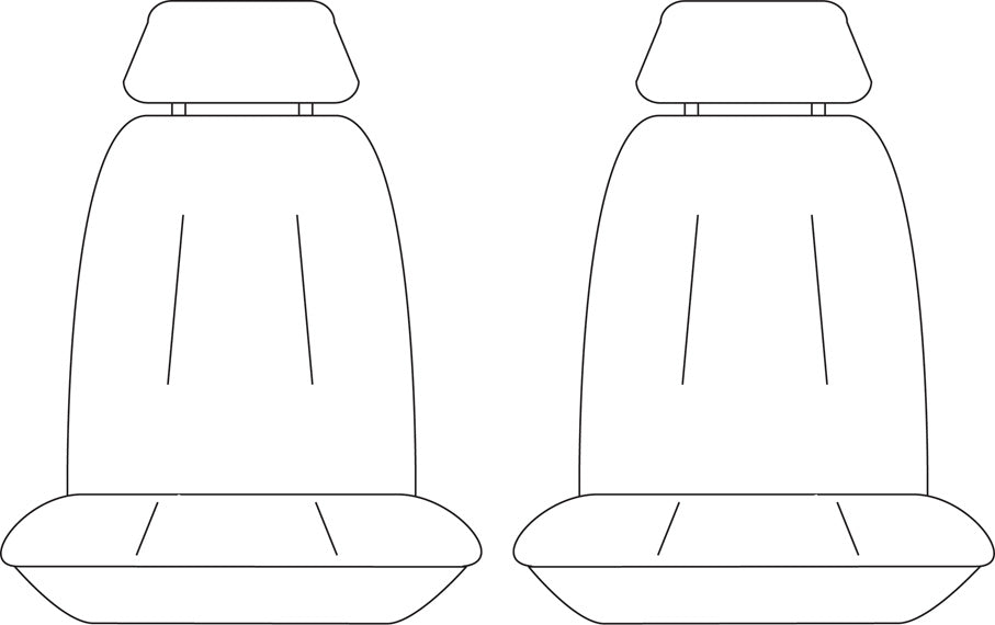 Sperling Super Tough Canvas Front Black Seat Covers Suits Triton 2023 - On RM1471STB
