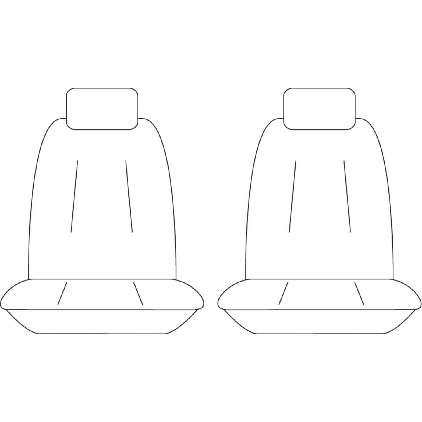 Sperling Tradies Canvas Front Grey Seat Covers Suits Everest, Ranger 2022 - On RM1351TRG