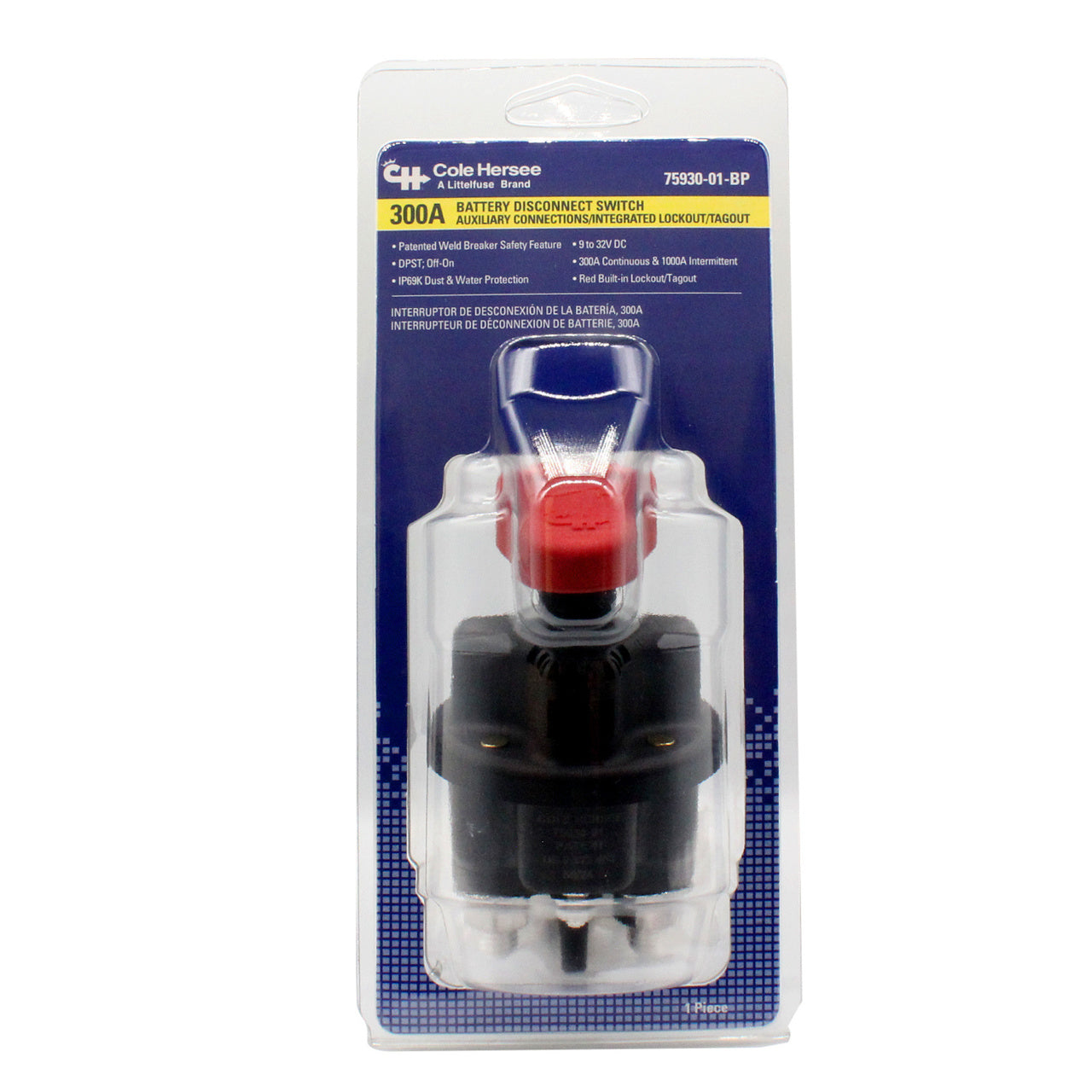 Cole Hersee Battery Master Switch With Lockout Tag - Red 75930-01-BL