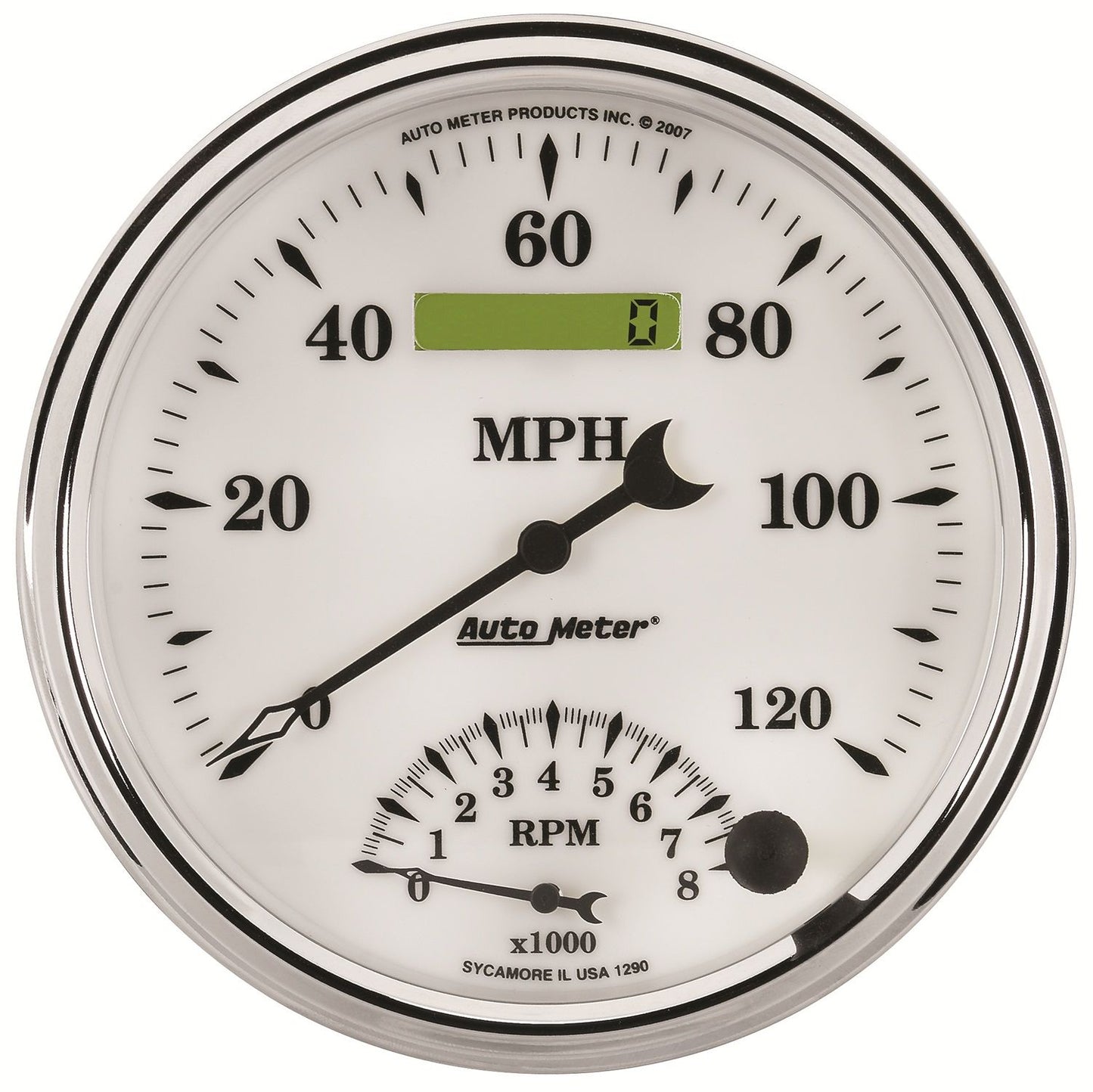 AutoMeter Old Tyme White II 5in Combo AU1290