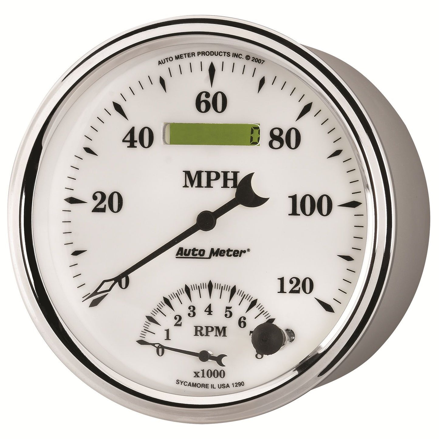 AutoMeter Old Tyme White II 5in Combo AU1290