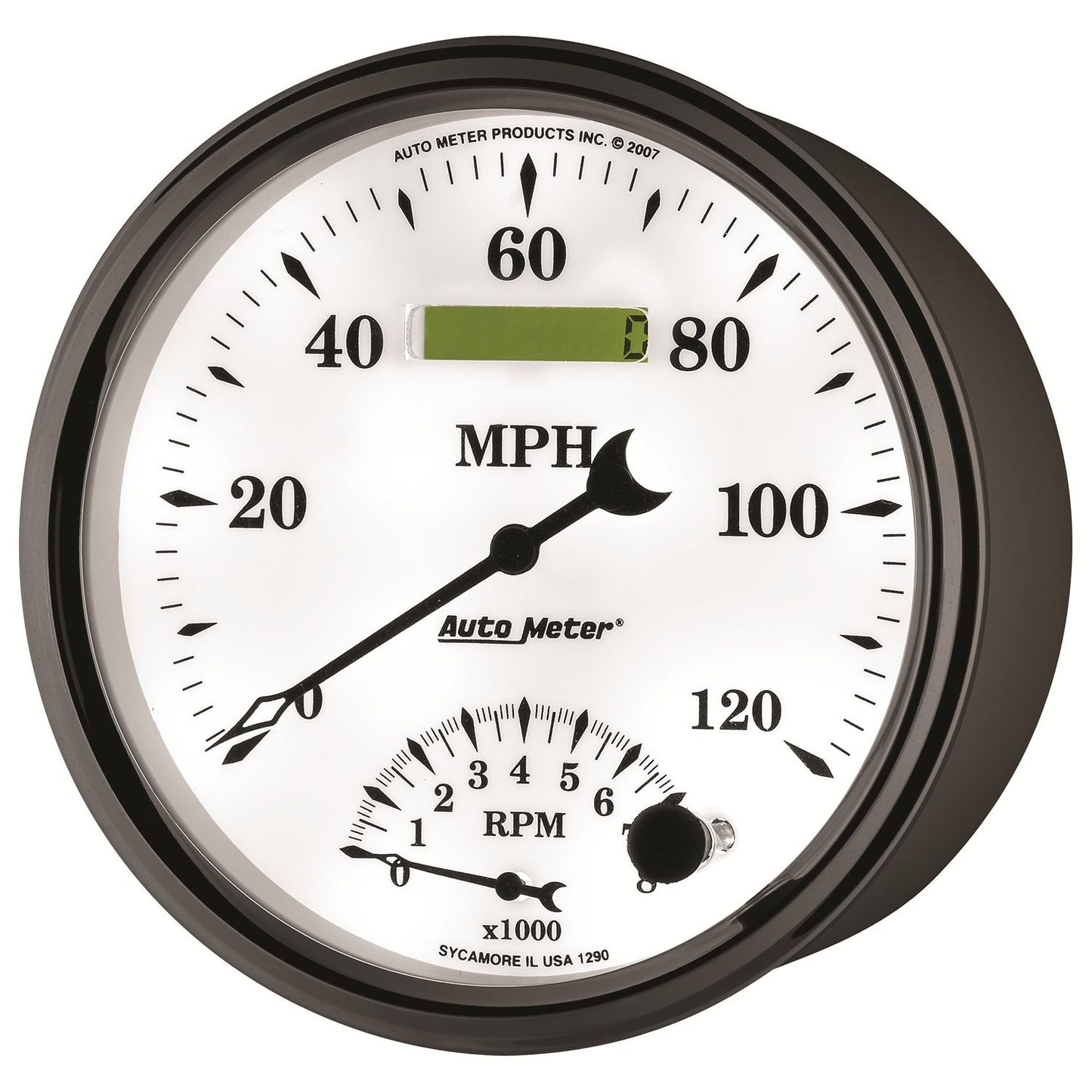 AutoMeter Old Tyme White II 5in Combo AU1290