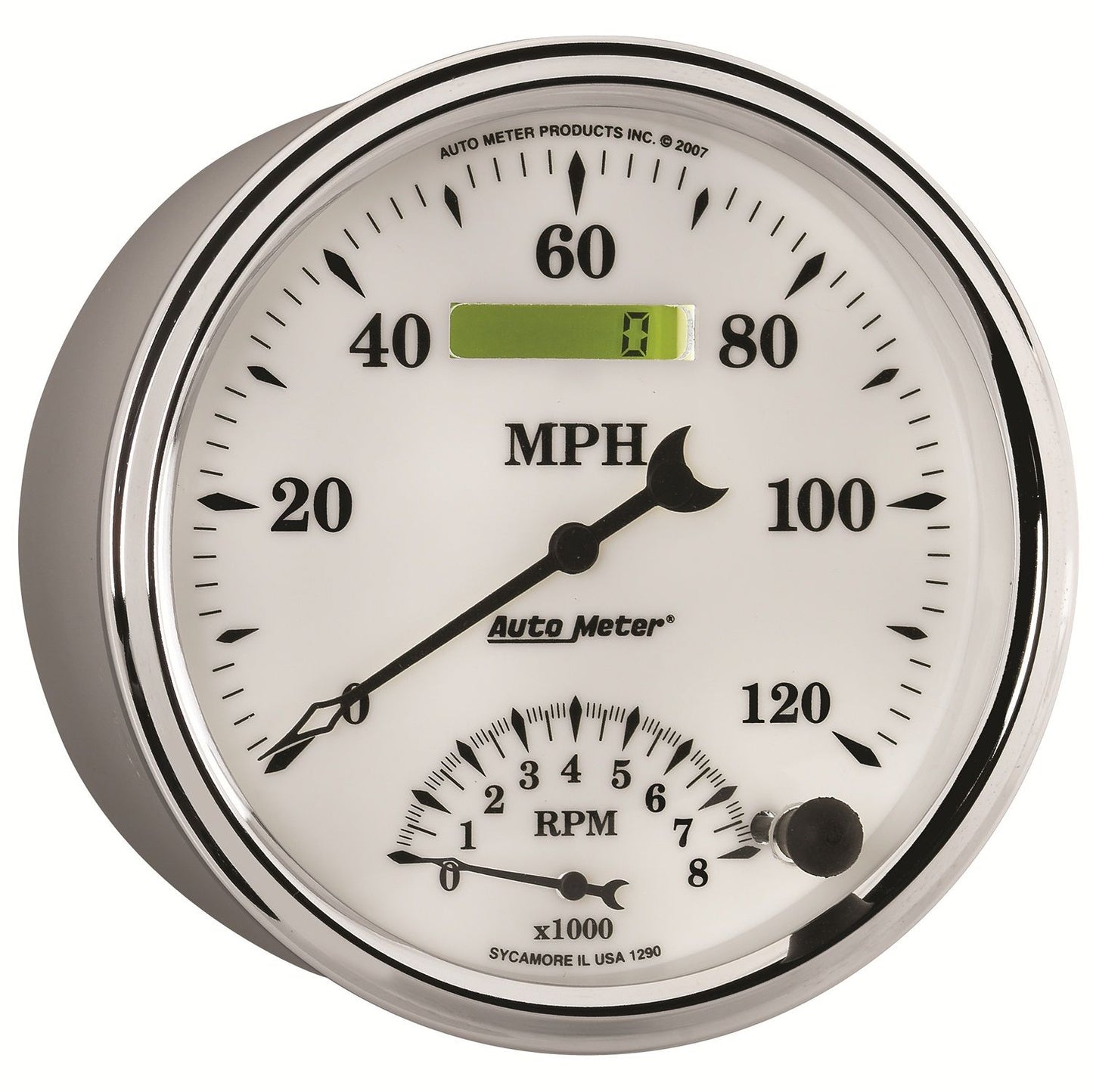 AutoMeter Old Tyme White II 5in Combo AU1290