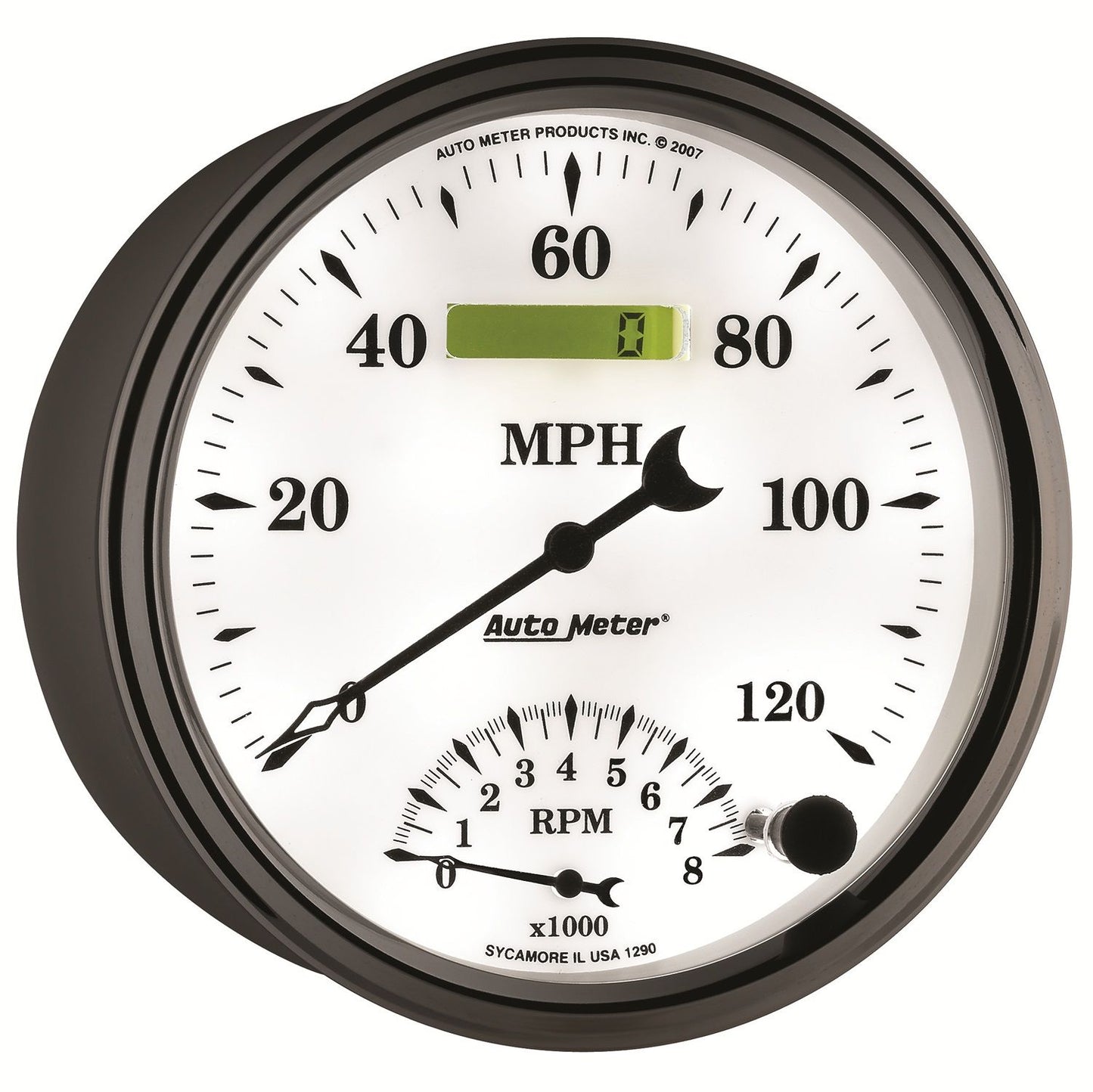 AutoMeter Old Tyme White II 5in Combo AU1290