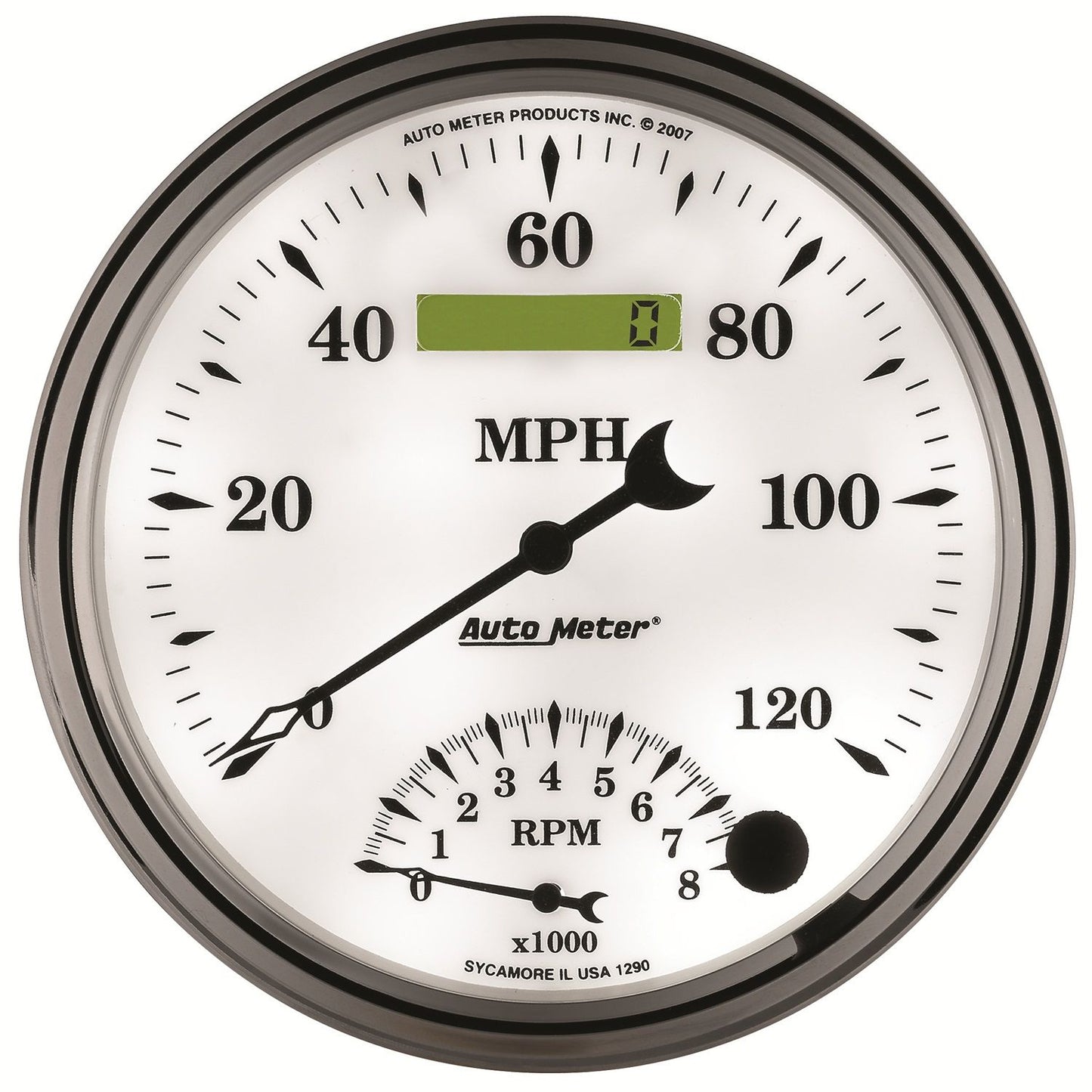 AutoMeter Old Tyme White II 5in Combo AU1290