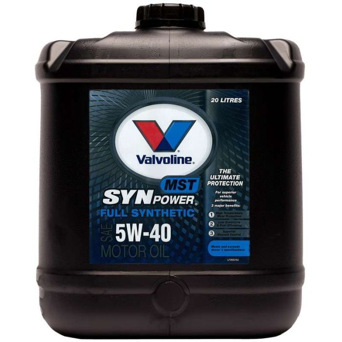 Valvoline Full Synthetic Synpower MST Engine Oil 5W-40 20L 1293.2