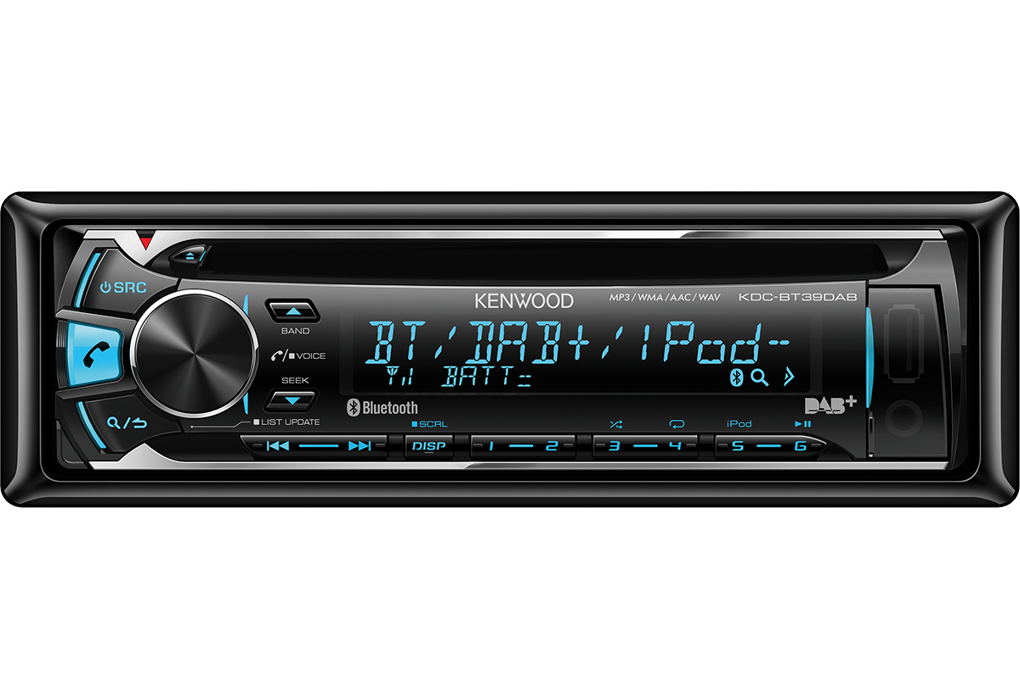Kenwood Ipod Usb/Cd Receiver Blue KDC-BT39DAB