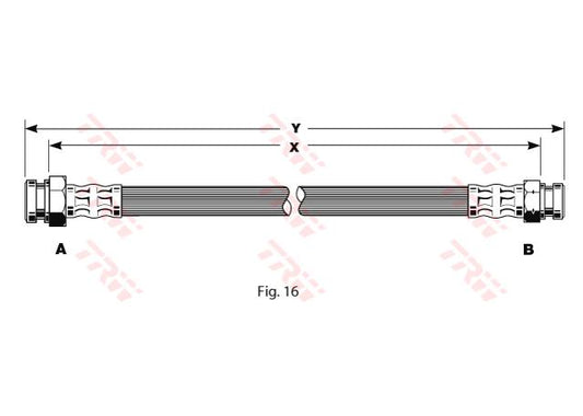TRW Brake Hose Rear PHA135