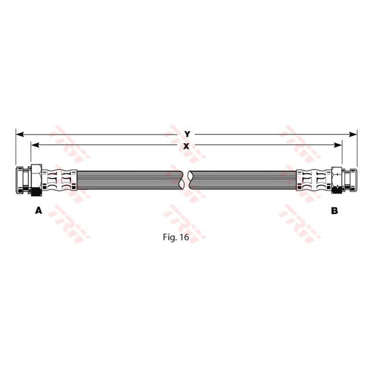 TRW Brake Hose Rear PHA164