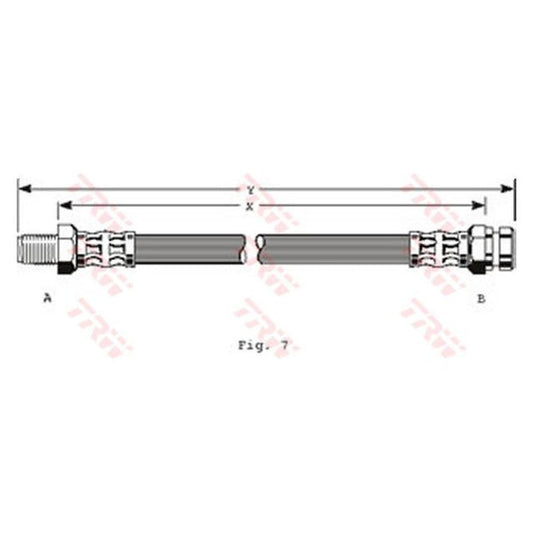 TRW Brake Hose Rear PHB114
