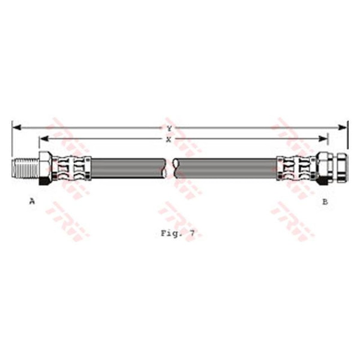 TRW Brake Hose Front PHB115