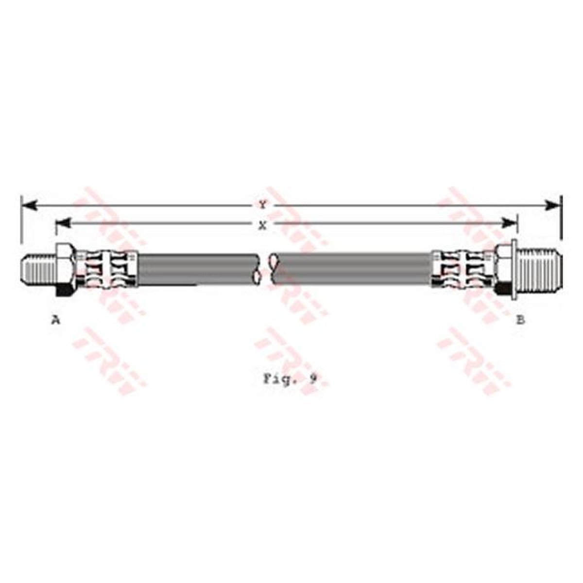 TRW Brake Hose Front PHC149
