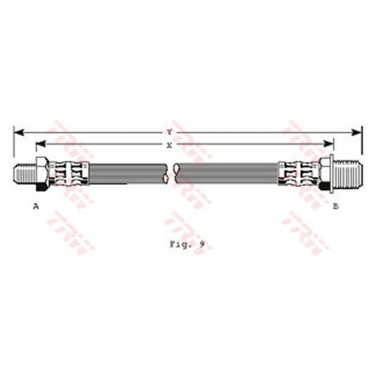 TRW Brake Hose Front PHC149