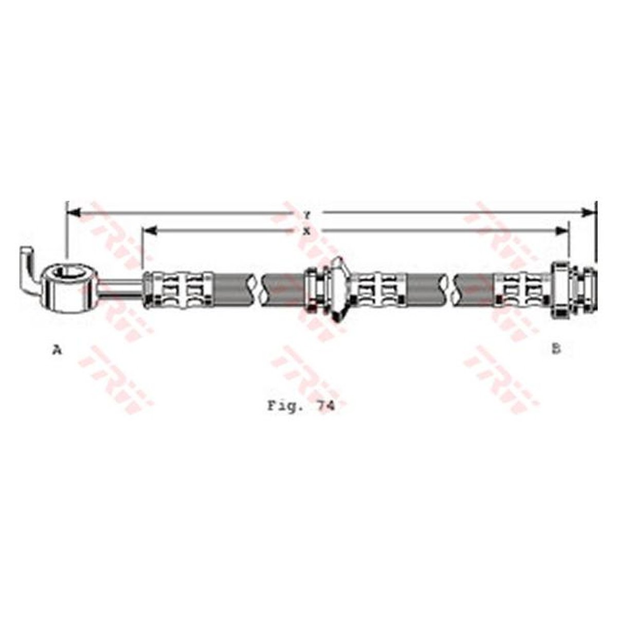 TRW Brake Hose Front PHD124