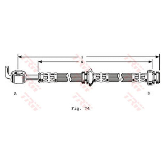 TRW Brake Hose Front PHD124