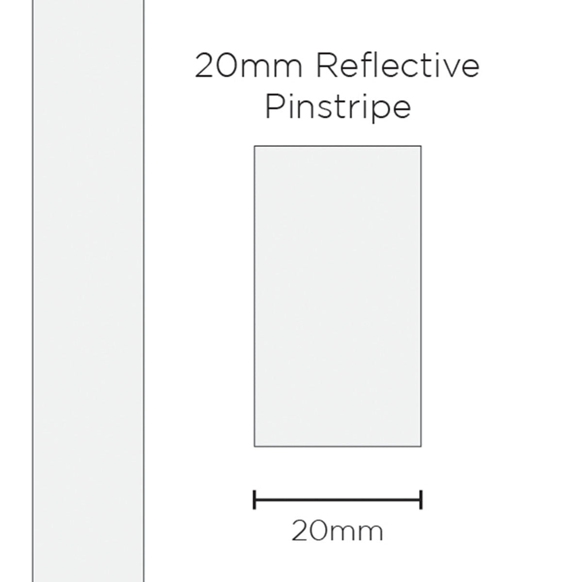 SAAS Pinstripe Reflective White 20Mm X 1M 1700 1700