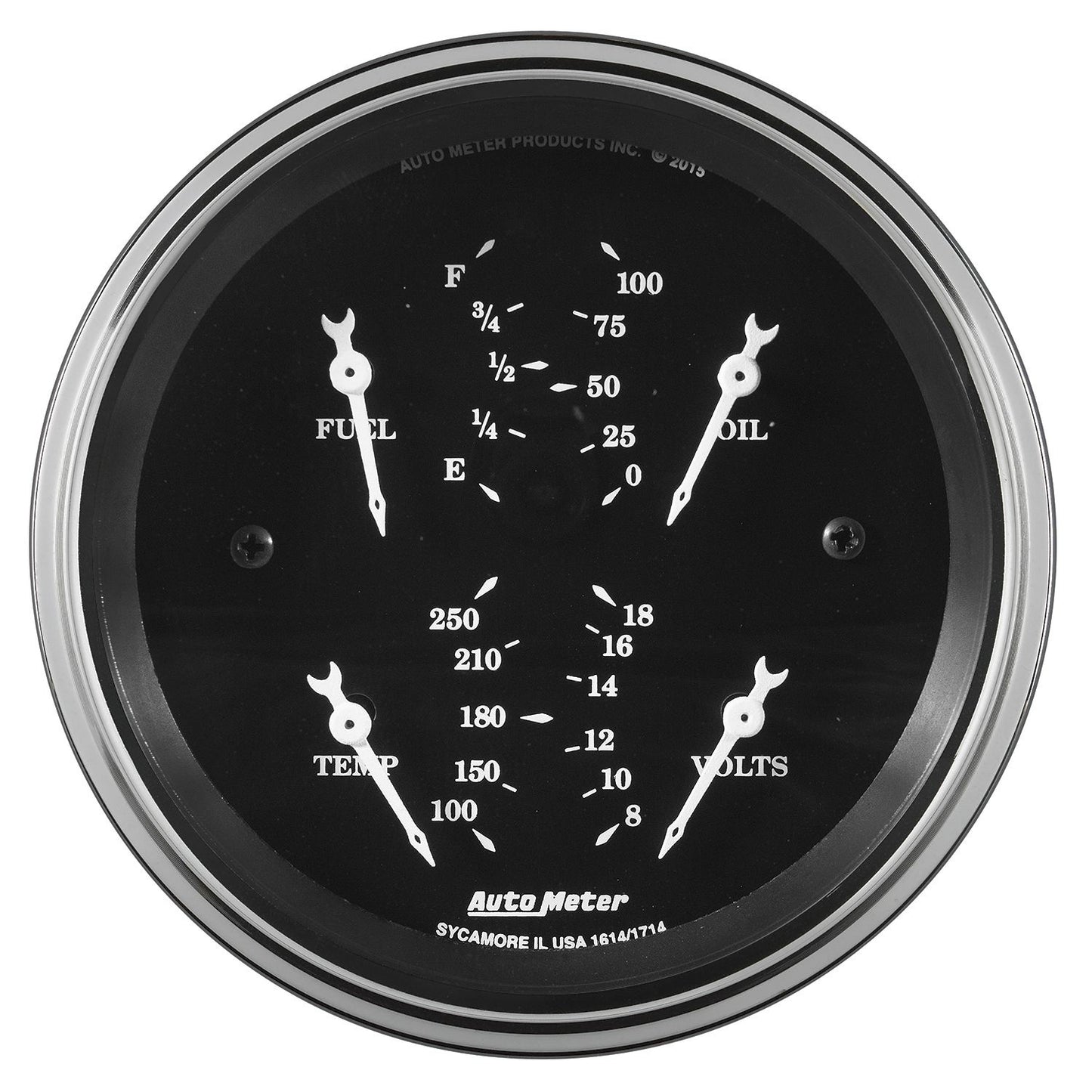 AutoMeter Old Tyme Bk 3-3/8in Quad Gauge AU1713
