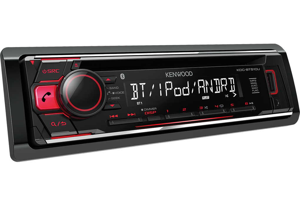 Kenwood Head Unit 1 Din Bluetooth Dual Phone, CD, USB 1 x Pre Out 4 Channels at 50 Watts per channel built-in Amp KDC-BT510USB