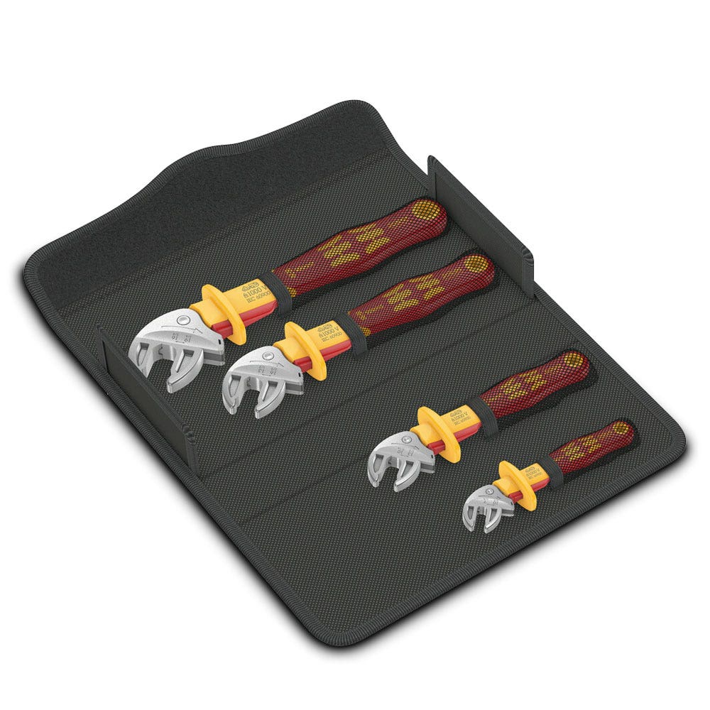 Wera 6004 Joker Vde 4 Set 1 Vde-Insulated Self-Setting Spanner Set WER020170