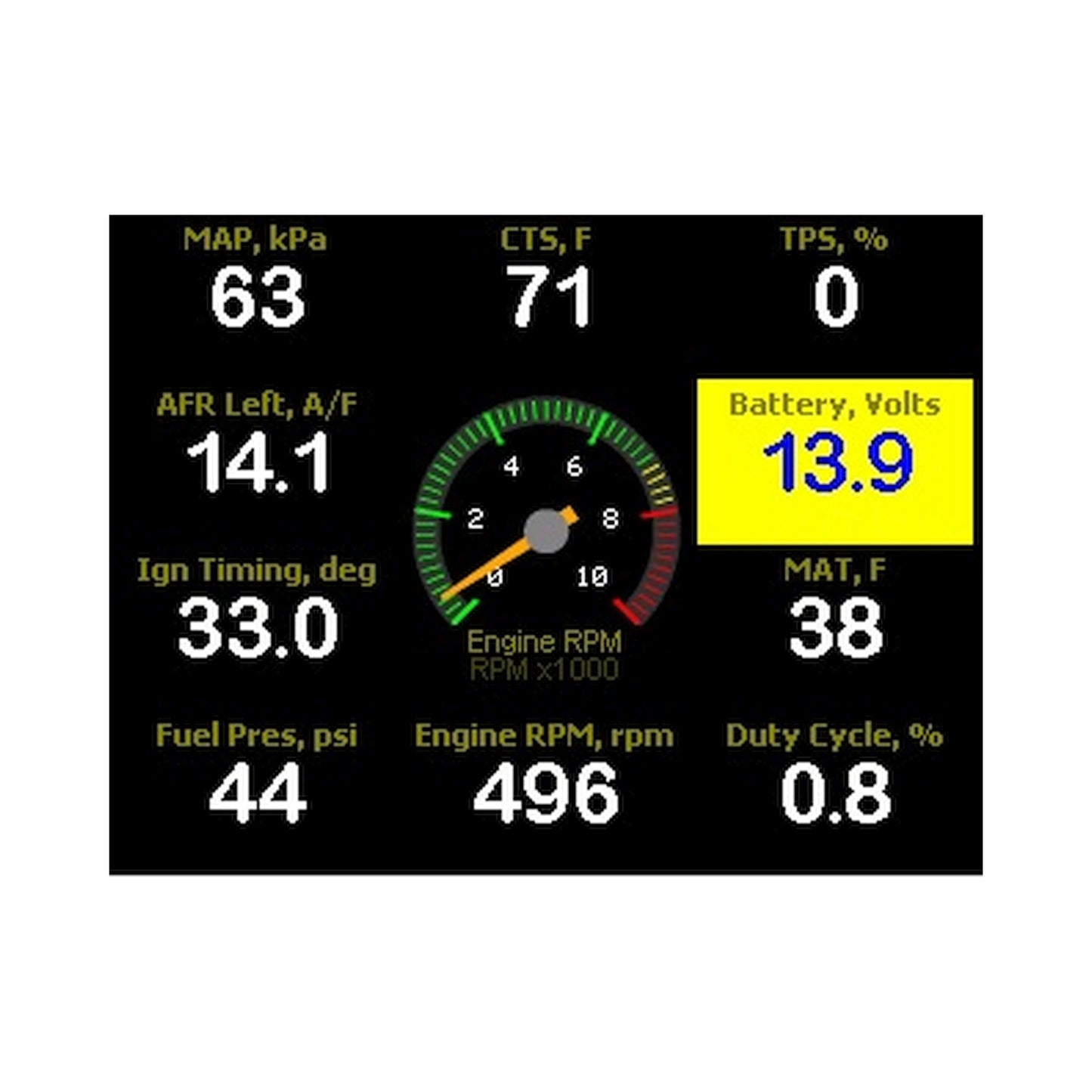 Holley EFI 3.5in Touch LCD Screen 553-108