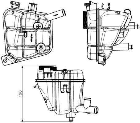 MAHLE Coolant Expansion Tank OE Quality CRT 231 000S