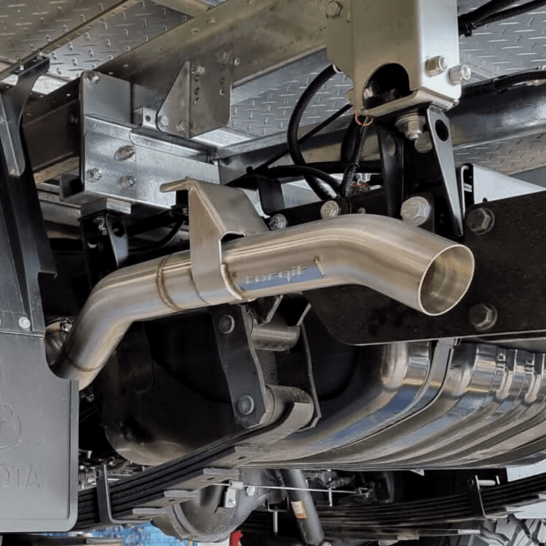 Torqit 79 Series 4.5L V8 TD Single Cab DPF 08/2016 3.5in DPF Back Exhaust Twin 3in L/R Exit