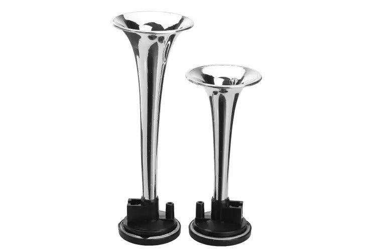 Autotecnica Twin Tone Chrome Air Horns 12v Universal 20-08M