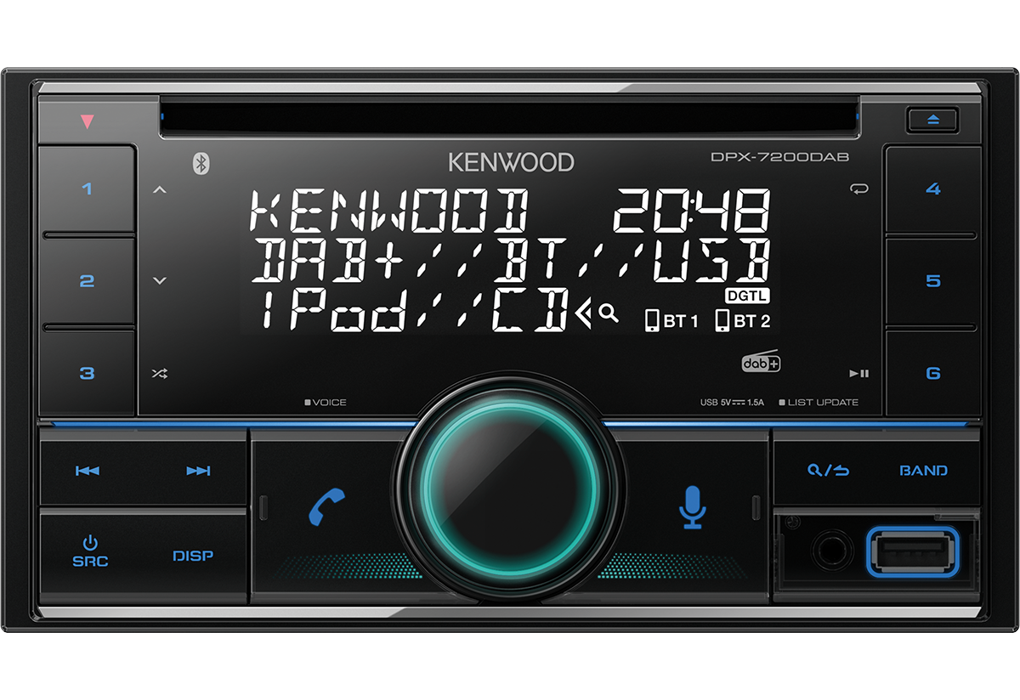 Kenwood 2Din Cd Usb/Aux Bt D/Oem Dab+ DPX-7200DAB