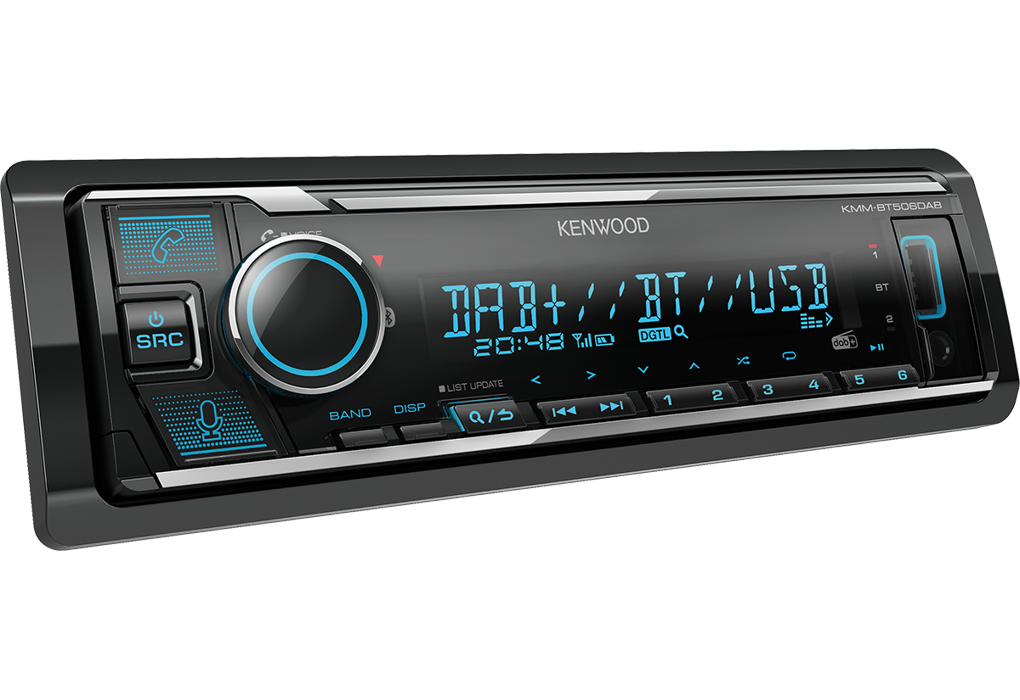 Kenwood 1Din Mechless Usb/Aux Bt 3Pre Dab KMM-BT506DAB