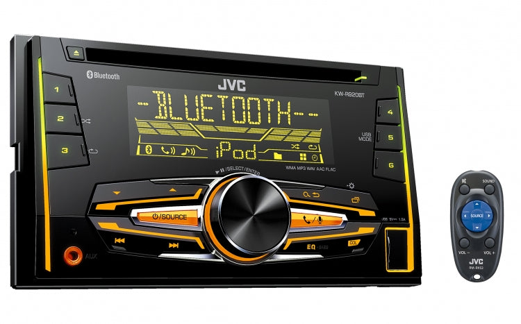 JVC 2-DIN Head Unit CD/ Bluetooth/USB/iPod KW-R920BTSB