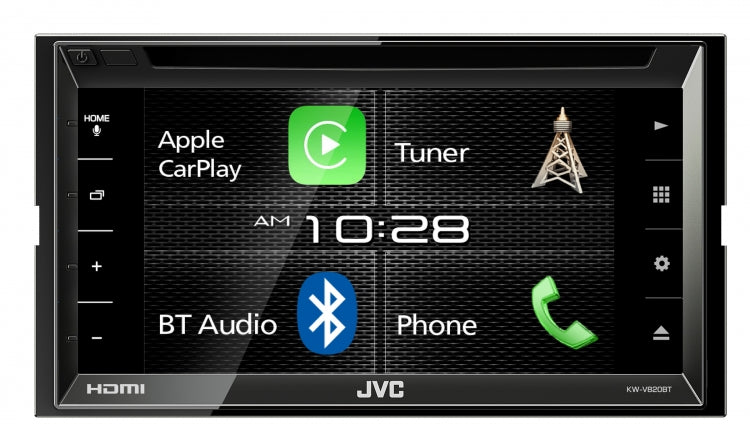 JVC 6.8in. Apple CarPlay AV Tuner KW-V820BTSB