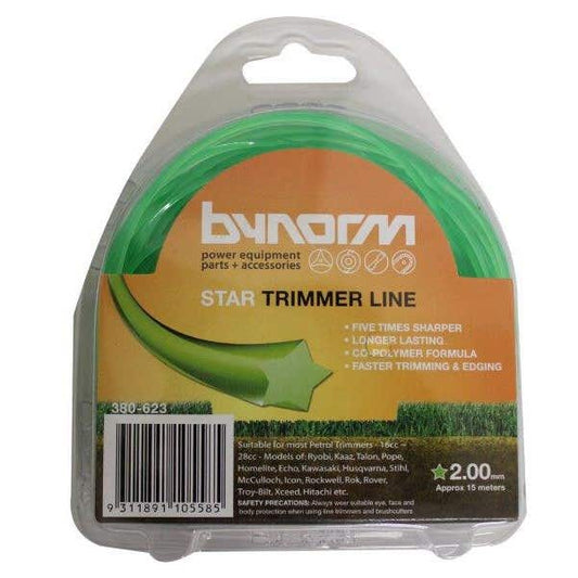 Bynorm Trimmer Line Star 2.0Mm X 15M Green 380-623