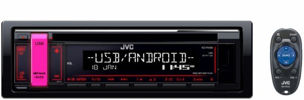 JVC CD Receiver W/Front USB/AUX-In KD-R496