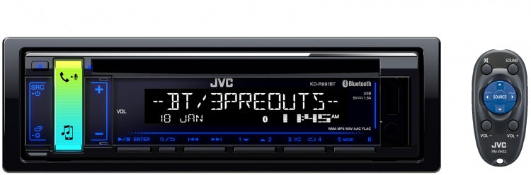 JVC KD-R991BT Bluetooth iPhone USB CD Tuner KD-R991BTSB