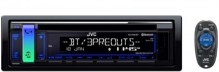JVC KD-R991BT Bluetooth iPhone USB CD Tuner KD-R991BTSB