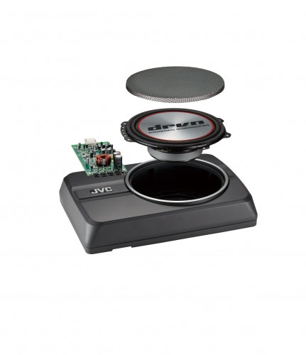 JVC 8in. 250W Compact Powered Underseat Subwoofer CW-DRA8SB