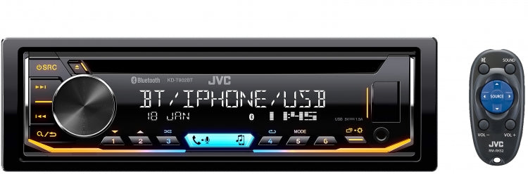 JVC KD-T902BT Dual Bluetooth USB CD Tuner KD-T902BTSB