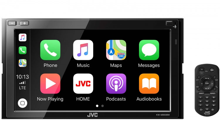 JVC KW-M950BW 6.8in. AV Wireless Apple CarPlay Android Auto Dual Bluetooth Dual USB Tuner KW-M950BWSB
