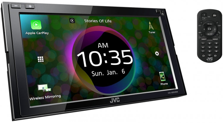 JVC KW-M950BW 6.8in. AV Wireless Apple CarPlay Android Auto Dual Bluetooth Dual USB Tuner KW-M950BWSB