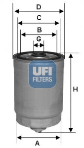 UFI Filters Fuel Filter 24.350.01