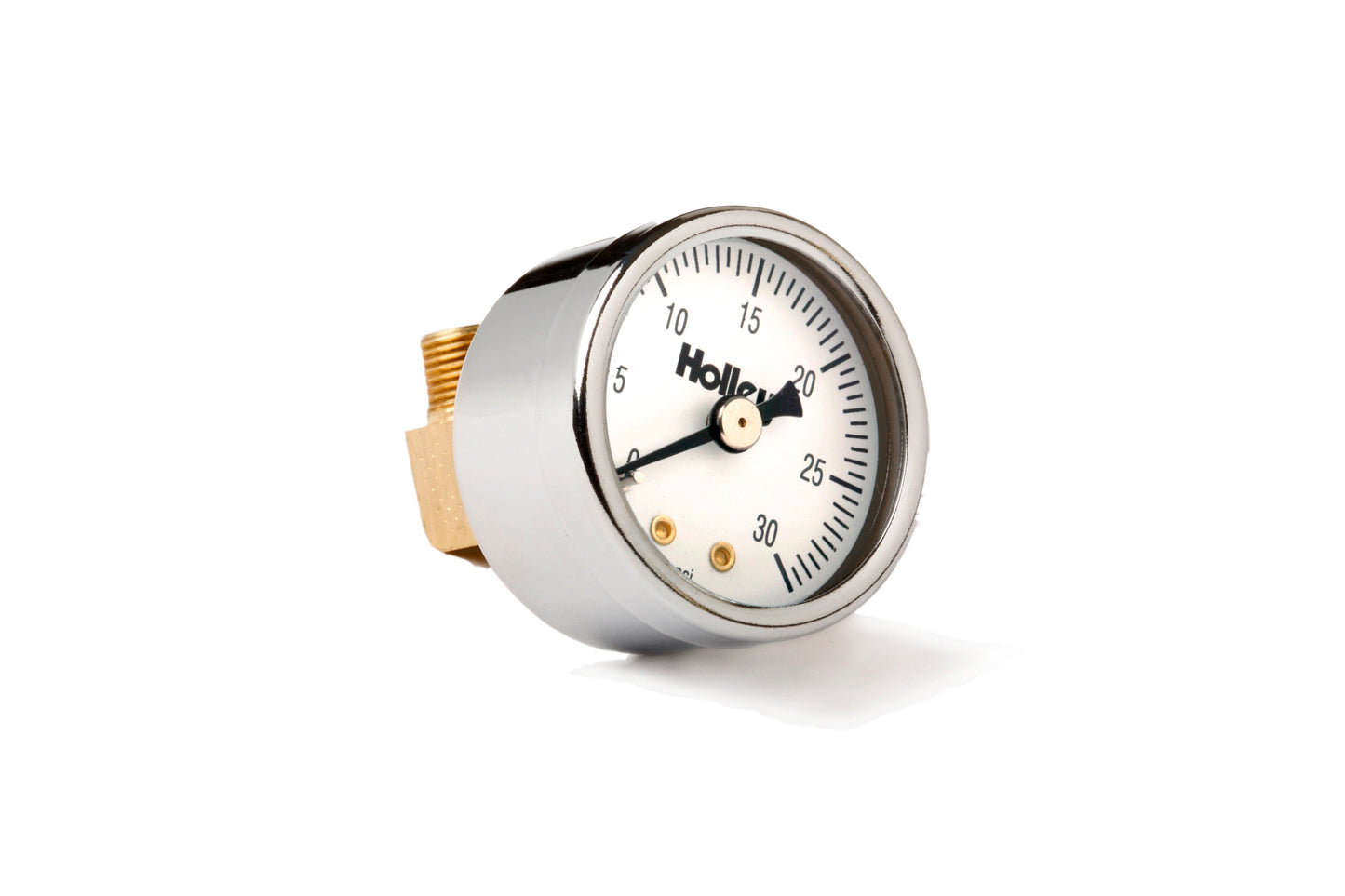 Holley 1-1/2 in. Fuel Pressure Gauge 0-30 PSI Non-Liquid Filled Mechanical White 26-502