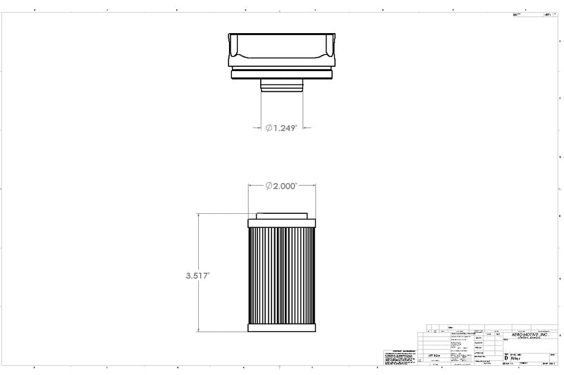 Aeromotive Canister Filter 10 Mic Fabric ARO12317