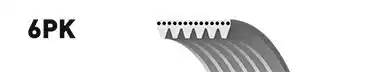 Gates Micro-V Estart Multi Ribbed Dual Sided Drive Belt 6 Rib x 1835mm 6PK1835XQ