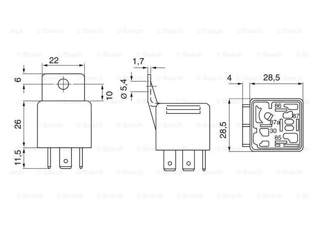 Bosch Main Current Relay 0 332 019 110