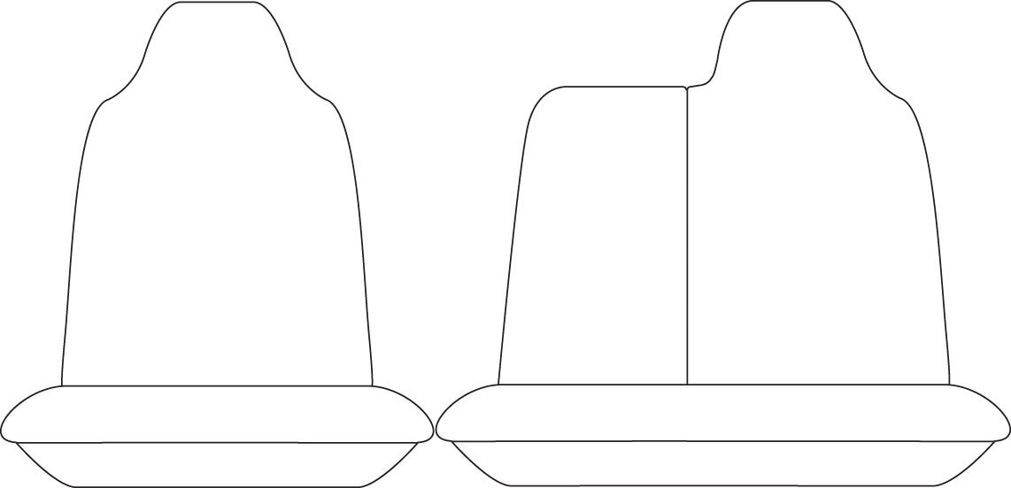 Sperling Tradies Canvas Front Grey Seat Covers Suits Hiace 2005-2014 RM1025TRG