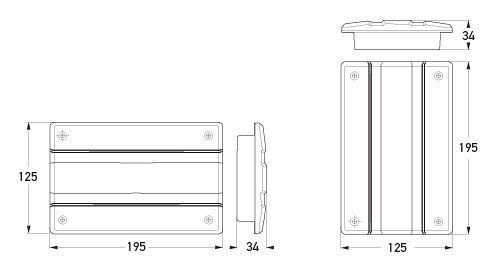 Hella Reverse Light LED 9 To 33V Surface Mount 1446-H